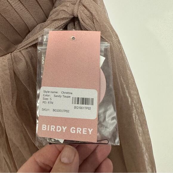 Birdy Grey Size S Sandy Taupe Christina Convertible Dress Bridesmaid Wedding - Picture 6 of 8